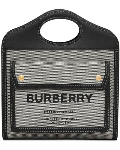 Burberry Mini Pocket キャンバス&レザートート - マルチカラー