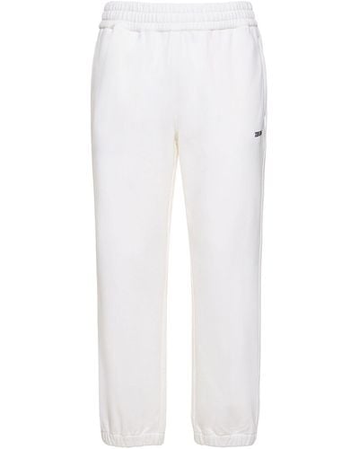 Zegna Pantaloni in felpa di cotone - Bianco
