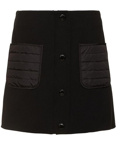 Moncler Padded Viscose Blend Skirt - Black