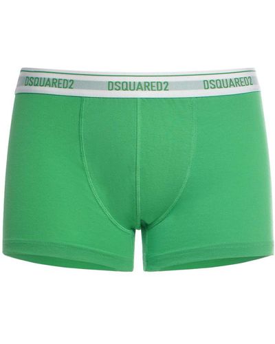 DSquared² Calzoncillos boxer de algodón con logo - Verde