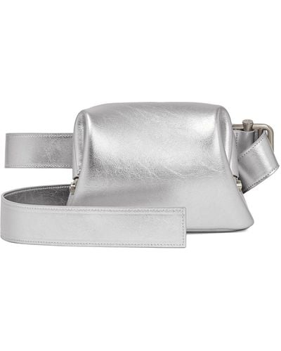 OSOI Pecan Brot Leather Shoulder Bag - Grey