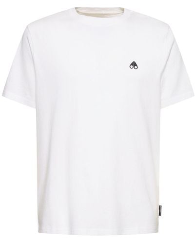 Moose Knuckles Camiseta de algodón - Blanco