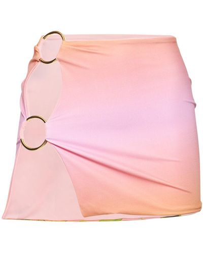 Louisa Ballou ストレッチジャージーミニスカート - ピンク