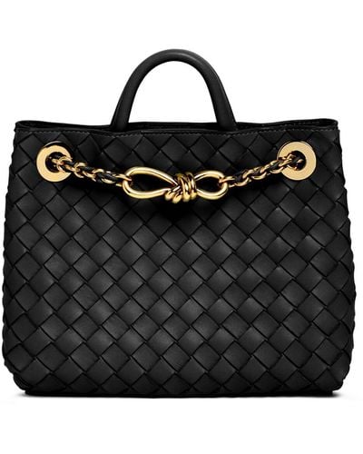 Bottega Veneta Kleine Tasche Aus Leder Mit Kette "andiamo" - Schwarz