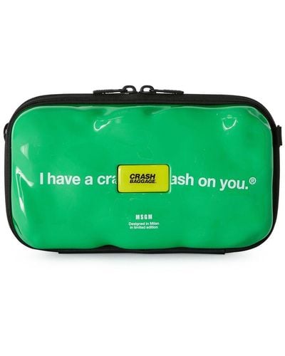 MSGM Umhängetasche " X Crash Baggage Icon" - Grün