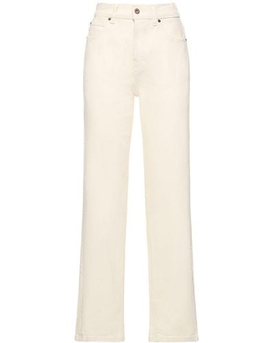 Dickies Pantalones de denim de algodón - Blanco