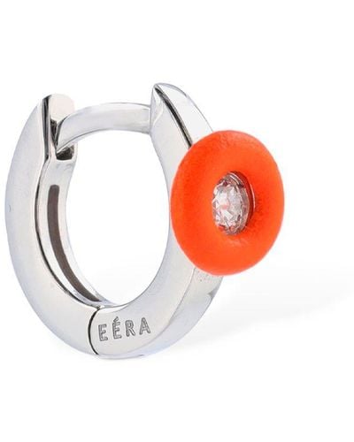 Eera Mini Roma 18ktゴールドシングルピアス - レッド