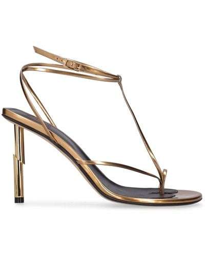 Lanvin 95Mm Sequence Metallic Leather Sandals