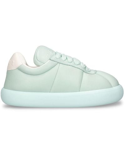 Marni Puffy Soft Leather Low Top Sneakers - Green
