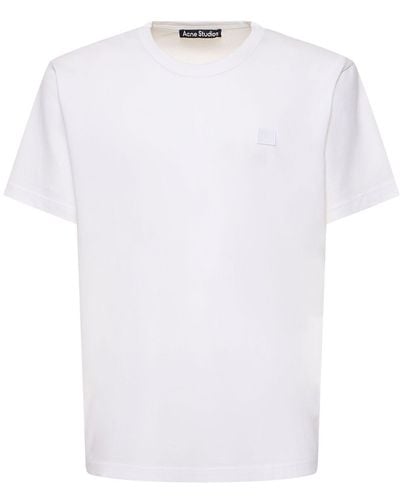 Acne Studios T-shirt Aus Baumwolle Mit Patch "nace" - Weiß