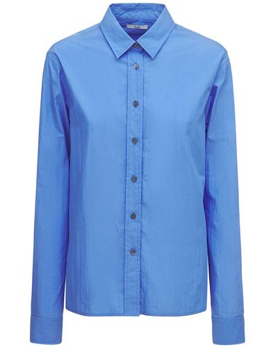 Co. Camisa De Popelina De Algodón n Botones - Azul