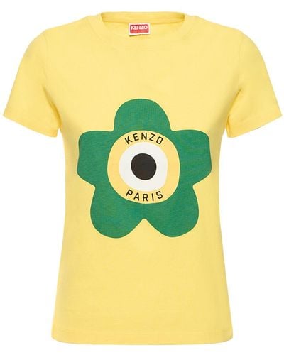 KENZO Camiseta de algodón - Amarillo