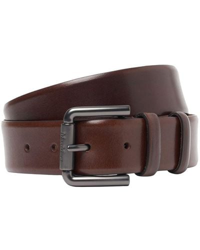 Max Mara Leather Effect Belt - Brown