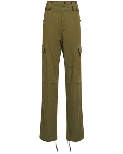 Saint Laurent Cotton Twill Cargo Pants - Green