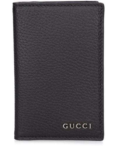 Gucci Porta carte di credito in pelle - Nero