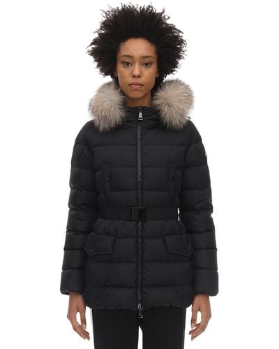 Moncler Clion Down Jacket W/ Fox Fur Collar - Black