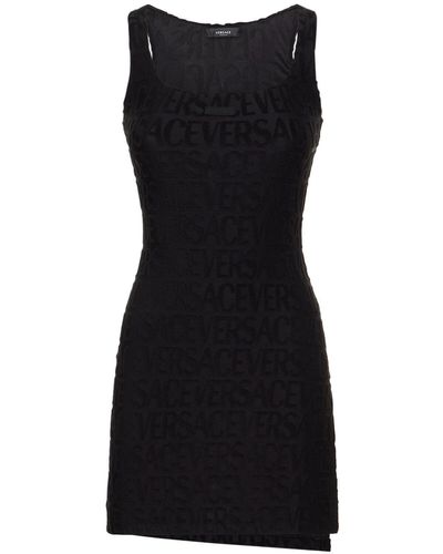 Versace テリーミニドレス - ブラック