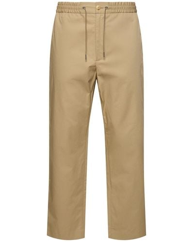 Moncler Light Cotton jogging Trousers - Natural