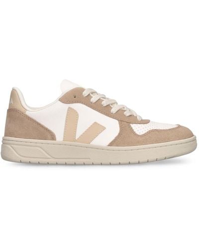Veja Https://www.trouva.com/it/products/-white-natural-pierre-v-10-suede-and-mesh-basketball-sneaker - Bianco