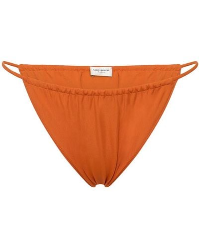 Saint Laurent Slip bikini in misto nylon - Arancione