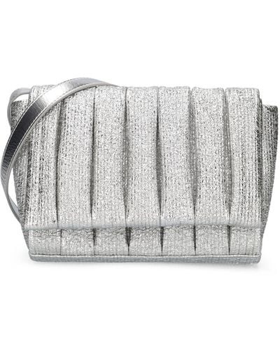 THEMOIRÈ Feronia Crumpled Laminated Shoulder Bag - Grey
