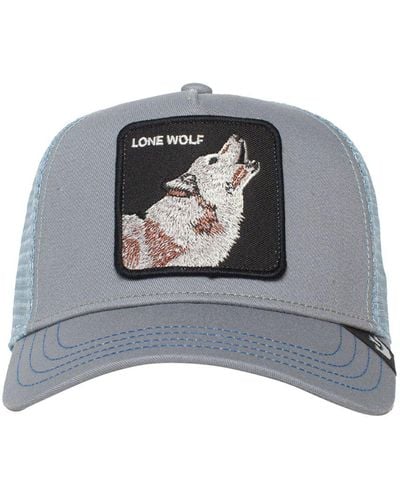 Goorin Bros The Lone Wolf Trucker Hat W/patch - Gray