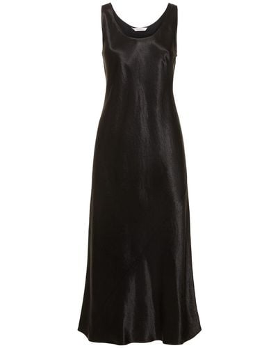 Max Mara Talete Sleeveless Satin Midi Dress - Black