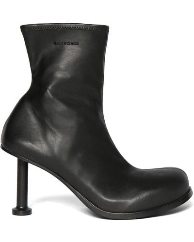 Balenciaga 80Mm Mallorca Faux Leather Ankle Boots - Black