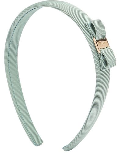 Ferragamo Serre-tête en coton vara - Bleu