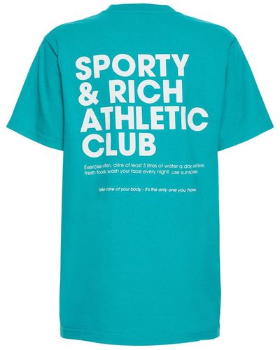 Sporty & Rich T-shirt Mit Druck - Blau