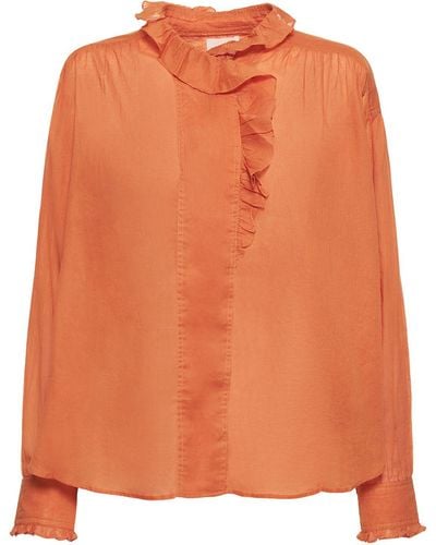 Isabel Marant Pamias コットンボイルシャツ - オレンジ