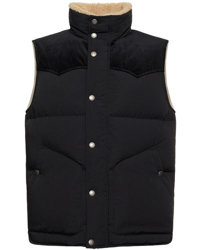 Brunello Cucinelli Chaleco acolchado con cuello alto - Negro