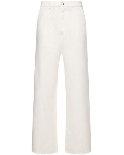 Loulou Studio Pantalones anchos de denim - Blanco