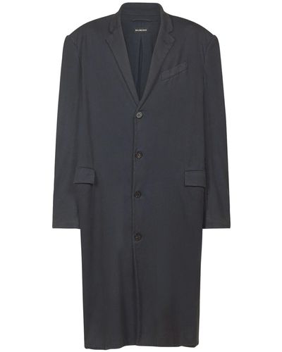 Balenciaga Worn Out Cotton Coat - Gray