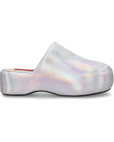 Simon Miller 55mm Bubble Faux Leather Clogs - White