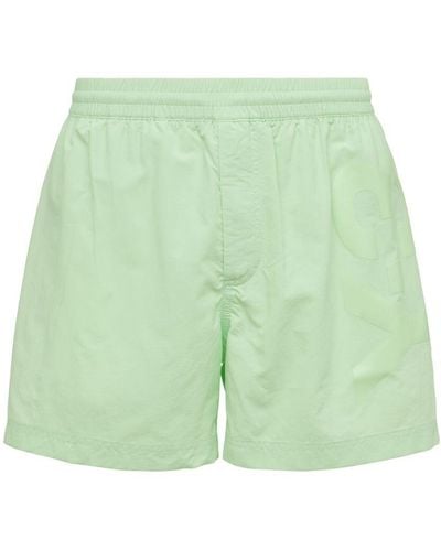 Y-3 Logo Nylon Swim Shorts - Green