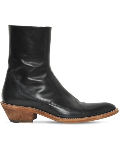 Haider Ackermann Leather Cowboy Boots - Black
