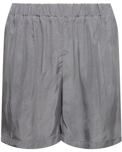Frankie Shop Silky Cupro jogging Shorts - Gray
