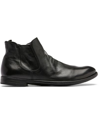Officine Creative Ingnis Leather Ankle Boots - Black