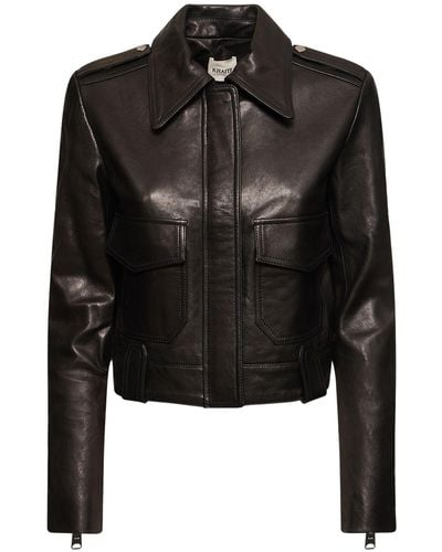 Khaite Cordelia Leather Jacket - Black