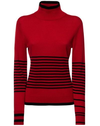Erin Snow Jackie Wool Knit Sweater - Red