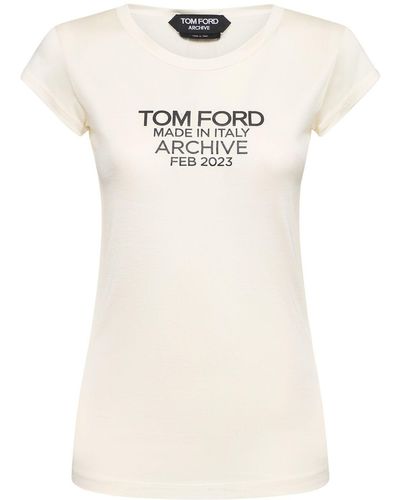 T-shirts Tom Ford - Logo print t-shirt - TSJ560FAX835XIGLB