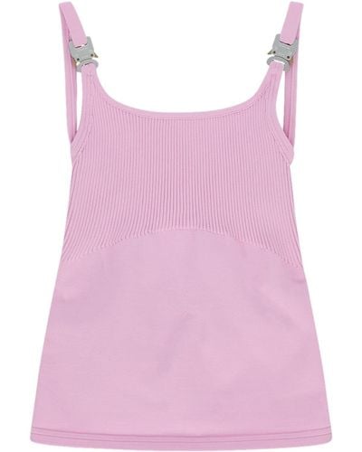 1017 ALYX 9SM Disco Ribbed Knit Top W/buckle Detail - Pink