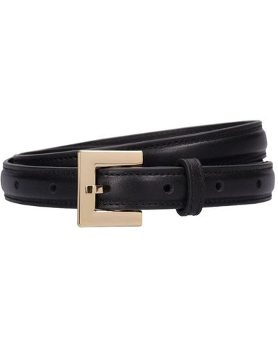 Anine Bing Nicola Leather Belt - White