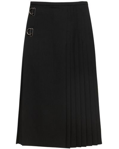 Burberry Arroux Wool Skirt - Black