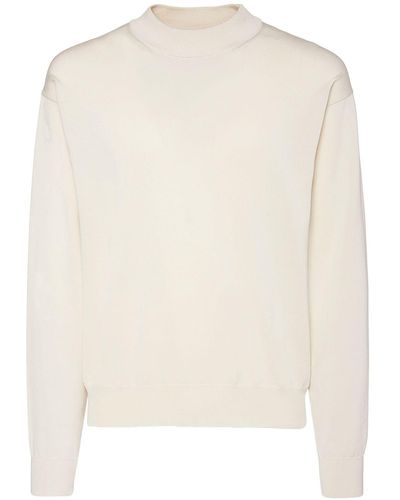 Bottega Veneta Sweater Aus Baumwollstrick - Weiß