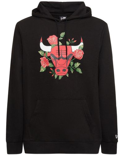 KTZ Chicago Bulls Nba Floral Graphic Hoodie - Black