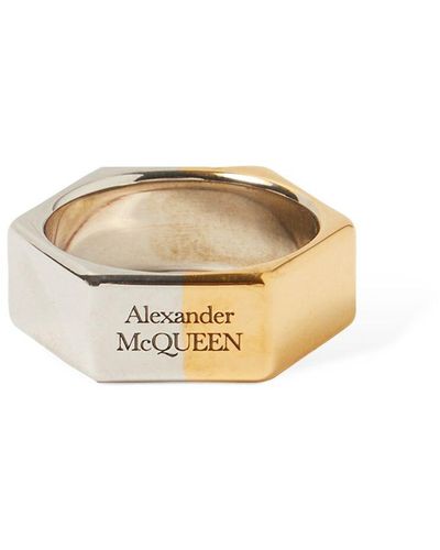 Alexander McQueen Hexagon Ring - Natural