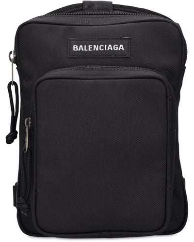 Balenciaga Explorer Cross Body Messenger Bag - Black
