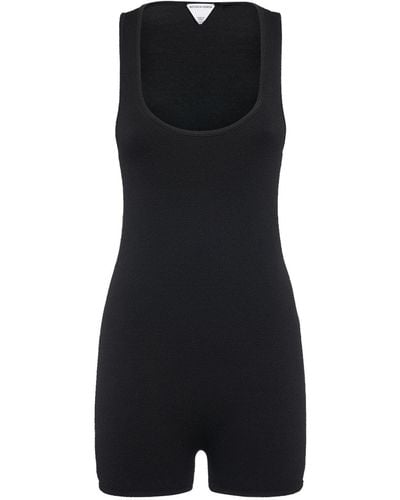 Bottega Veneta Textured Nylon Bodysuit - Black